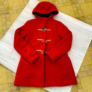 AE black wool blend toggle vintage pea coat size medium